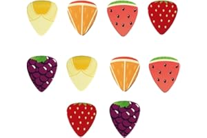 ZZHBOO 10 Piezas Púas De Guitarra Con Patrón De Frutas - Para Guitarra Eléctrica, Acústica, Bajo, Ukelele - 0,71 MM