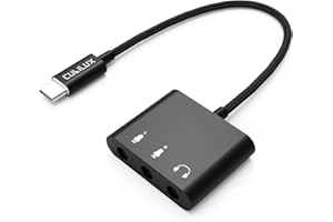 Cubilux Interfejs audio USB-C do nagrywania i podcastów, 3 w 1 do muzyki 44,1 kHz/24-bitowym ADC, kompatybilny z iPad 10, iPad Pro, Samsung S22/S21/S20 - bez zasilania