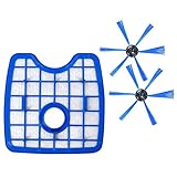 Modelo adecuado: Semoic 3 Piezas/Juego Aspiradora 1 Pantalla De Filtro + 2 Cepillo Redondo para Philips Robot Fc8820 Fc8810 Fc8066 Accesorios De Robot De Barrido