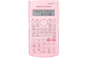 DAKEXIONG KK-82MS-D Calcolatrice Scientifica Portatile con 240 Funzioni Ingegneristiche, Display a Doppia Linea, Materiale Scolastico per Studenti, Insegnanti e Professionisti, Ufficio/Uso Domestico (Rosa)