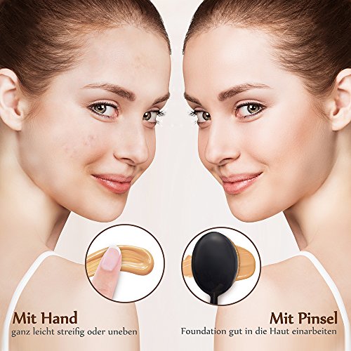 Make Up Pinsel USpicy 10-tlgs Pinselset Schmink Pinsel Set Kosmetik in Ovalem Zahnbürstendesign Puderpinsel Foundation Bürste Lip Braue Pinsel Eyeliner - 4