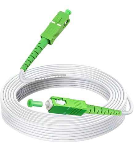 Cabo de Fibra Óptica SC/APC para SC/APC Singlemode Simplex LSZH, Amarelo, 10m