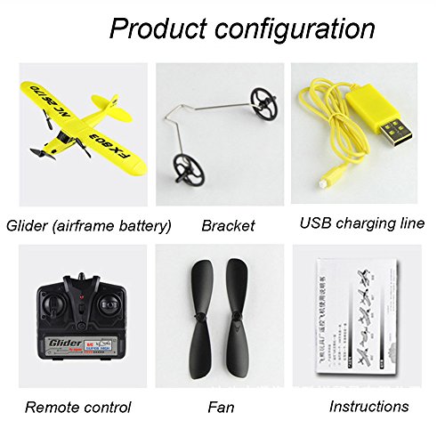 Remote Control Aircraft,TigerTrading Remote Control RC Helicopter Plane Glider Airplane EPP foam 2CH 2.4G Toys(yellow) Remote Control Aircraft,TigerTrading Remote Control RC Helicopter Plane Glider Airplane EPP foam 2CH 2.4G Toys(yellow)