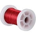 BNTECHGO 38 AWG Magnet Wire - Enameled Copper Wire - Enameled Magnet Winding Wire - 2 oz - 0.0039" Diameter 1 Spool Coil Red Temperature Rating 155℃ Widely Used for Transformers Inductors
