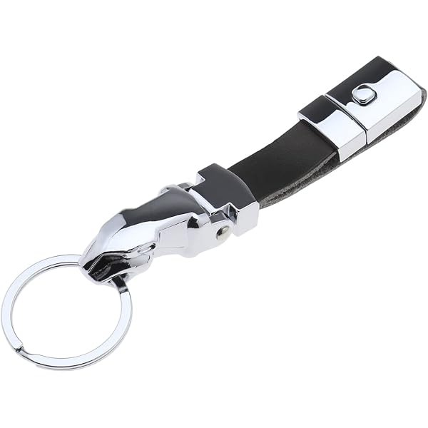 Llavero De Piel Sintética Con Estampado De Jaguar - Diseño Elegante Unisex, Soporte Universal Para Llaves