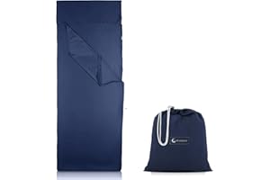 LIAMERHE Drap de Sac de Couchage avec Fermeture Éclair Continue 220x90 cm Sac de Couchage de Voyage Sac de Couchage Peu encombrant pour l'extérieur et l'intérieur