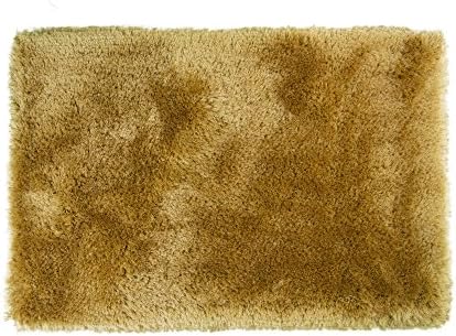 Flair Rugs Pearl Shaggy Hand Made Rug, Mustard, 120 x 170 Cm