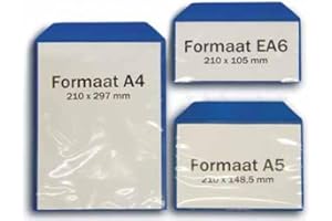 ‎MAGNOSPHERE 5 x Magnet-Kennzeichnungstaschen Einstecktaschen mit Magnetstreifen blau transparent - Format EA6 (210 x 105mm) - 5 Stück - für Lager, Fertigung oder Transport