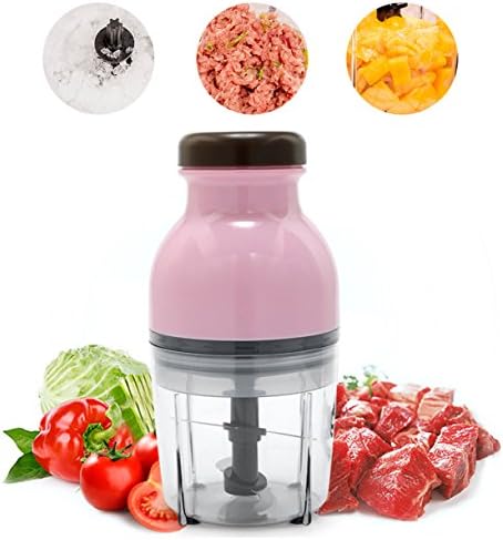CulturesIn Mini 2.5 Cup Multipurpose Electric Food Processor , Meat Grinder ,Vegetable Chopper , Fruit Blender and Mincer -- Pink