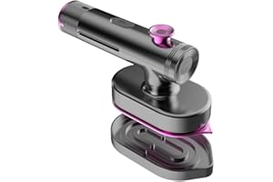 Piashow Plancha de vapor, plancha de viaje portátil, 20 segundos, calentamiento rápido, planchado seco y húmedo, plancha pequeña para viajes y hogar, gris