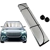 Alfalink Vehicle Windshield Car Sunshade Foldable Non-Aluminum Compact Metallized Balloon Sunshade Suction Cup