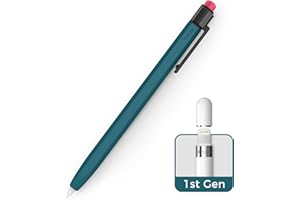 TRONWIN Hülle für Apple Pencil 1. Generation Silikonhülle Anti-Rutsch Apple Pencil 1 Schutzhülle Klassische Hülle mit Stabilem Clip Kompatibel mit Apple Pencil 1. Generation (Tiefgrün)