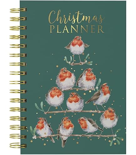 Agenda De Noël 2024 à Spirale Format A5 - Design Festif, Papier Qualité - Planificateur De Listes, Cadeaux, Menus - Idée Cadeau Organisateur - 12