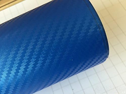 3D Blue Carbon Fibre Texture Wrap Sheet Vinyl Decal Film (30cm x 1.52m)