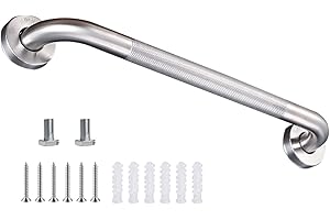 HAGVOT Rutschfest Haltegriff Dusche SUS304, Haltegriffe für Senioren anti Fingerabdruck, Rostfrei Badewannengriff Wandgriff Duschgriff Handgriff für das Bad WC, Dusche Wandmontage Griff (43.5cm)