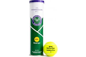 Slazenger Dunlop Wimbledon Tennisball, offizieller Wimbledon-Tennisball, ITF genehmigt, Metallbox (4 Bälle