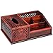 Produktbild CZH Mahagoni Holz Fernbedienung Papierhandtuch Aufbewahrungsbox Multifunktionsbox Kreative Wohnzimmer Home Tray,rot,31 * 22 *   11
