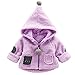 Produktbild Longra Baby Mädchen Sweatjacke Strickjacke mit Zipper Baby Kapuzen-Mantel Steppjacke Kapuzensweatjacke Mädchen Baby Winterjacke Wintermantel Outwear (90-100CM 3Jahre, Purple)
