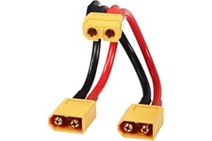 RIIEYOCA XT60 równoległe przyłącze akumulatora adapter Dual Extension XT60 Y rozdzielacz 1 gniazdo na 2 wtyczki 14AWG kabel do trybu RC helikopter quadcopter