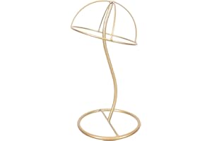 Amosfun Supporto Porta Cappelli in Ferro 12 Pollici Espositore Cappelli Organizer Per Cappellini E Parrucche Design Curvo Per Conservazione E Visualizzazione Interni E Vetrine