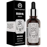 The Man Company Beard Oil for Growing Beard Faster with Almond & Thyme, 100% NATURAL, Best Beard Growth Oil for Men…
