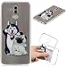 Produktbild 2X Handy Silikonhülle für Huawei Mate20 lite, Stoßfest Schutz Tasche Weich TPU Gel Bumper Etui Dünn Cover Case (Hund Batman) Kratzfest Anti Fingerabdruck, mit 2 Tier Kable