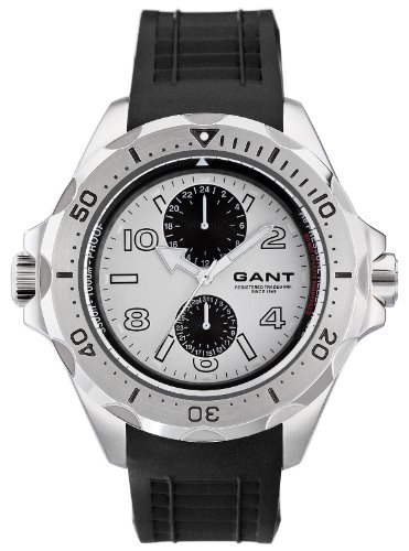 GANT Ocean-Grove W10614 - Reloj de caballero de cuarzo, correa de goma color negro