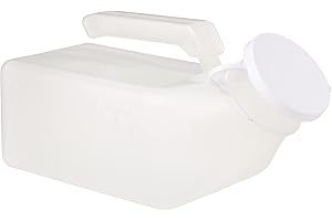 Homecraft Economy Urinoir pour homme, bouteille de pipi pour incontinence à col long, plastique transparent, capacité de 1 l, anti-déversement, bouteille d'urinoir portable, couvercle à clipser