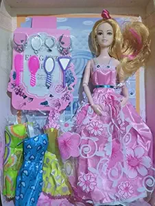 GEAR HORSE AB99 Collection Fashion Doll Set with Accessories playset for Your Kids Foldable Joints Hand Doll for Baby Girls (Height 28cm)