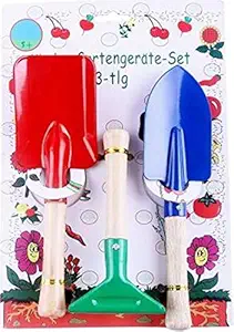 DIVINE TREE Kids Garden Tools Set of 3 Pieces (Trowel, Shovel, Rake)