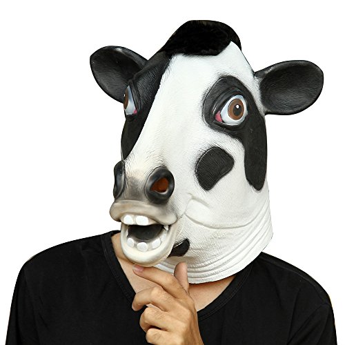Party Story Halloween Maske Latex Kuh Tiermaske Kostüm