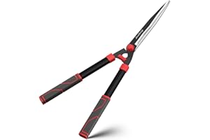 JiveSnip Cisaille à haie 23" Hedge Shears - Lames en Acier au Carbone Tranchantes Comme des Rasoirs, Revêtement Antirouille, Tondeuses de Jardin Légères Pour Tailler Les Haies, Arbustes et Buissons