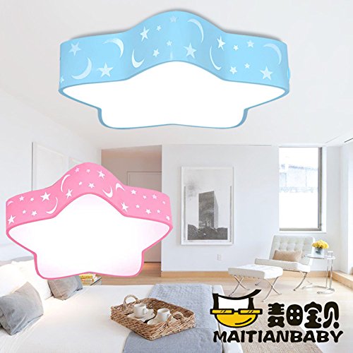 Preisvergleich Produktbild LYXG Petokraka Kinderzimmer Deckenleuchte leuchtet Cartoon junge Kreative Räume Star LED Lampen ( Mädchen Schlafzimmer Durchmesser 380 mm), weiß hellrosa