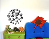 23-teiliges Fussball Wandtattoo Set Wandaufkleber Kinderzimmer Babyzimmer in 5 Größen (2x16x26cm mehrfarbig) - 3