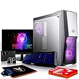 Komponentenliste: Superschnelle 4.1GHz Hex-Core Intel Core i5 9400F + 1TB Festplatte + 16GB 3000MHz DDR4 RAM / Speicher + AMD Radeon RX 560 2GB + ASUS Prime H310M-K Hauptplatine + Cooler Master MasterBox MB500 RGB Computergehäuse + Windows 10-Testversion vorinstalliert