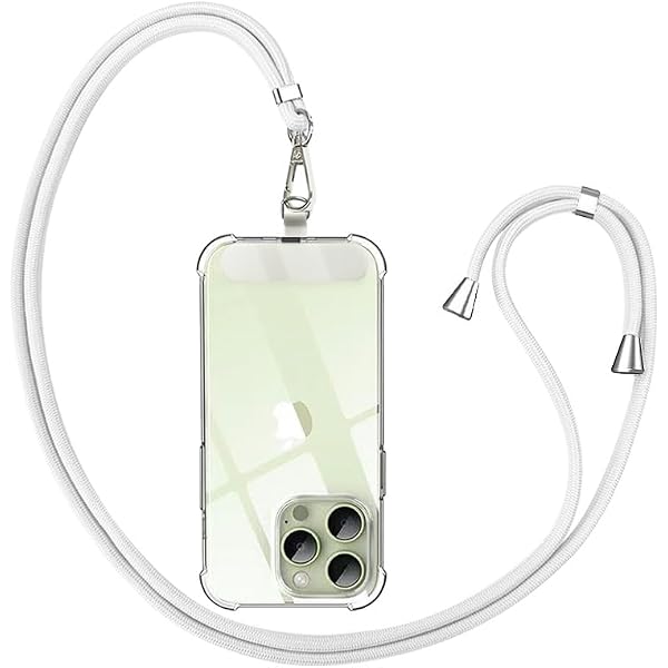 Jaslongri Chaîne Universelle Téléphone Portable - Lanière Réglable Et Détachable Avec Patch Métal
