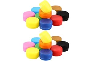 JIHUOO Lot de 100 bouchons de bouteilles en plastique colorés de 3 cm pour petits bouchons de bouteilles pour loisirs créatifs