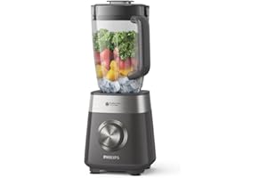 ‎PHILIPS Philips 5000-Serie Standmixer - 1000 W. 2L maximales Fassungsvermögen. ProBlend Plus-Technologie. Spülmaschinengeeignete Teile. Schwarz (HR3020/20), Kaschmirgrau