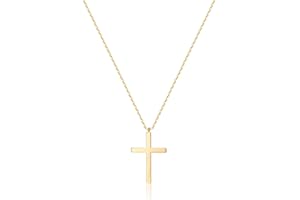 Jenosy Kette Damen Gold Kreuz Kette Gold Damen Personalisierte Kette mit Kreuz Zarte Halskette mit Kreuz Anhänger Damen Hypoallergene 18K Vergoldete Kette Modeschmuck für Frauen und Mädchen