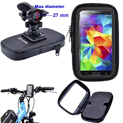 TecHERE BikeProof - Supporto Universale Impermeabile per Bici / Bicicletta / Moto - Custodia Porta Telefono compatibile con la maggior parte degli smartphone (Extra Grande (XL))