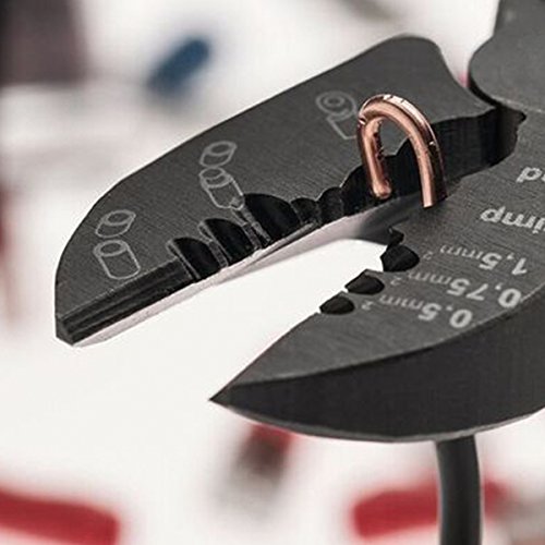 KFZ Elektrik Seitenschneider 3in1 von GEBRÜDER MACHER 50524 | Made in Germany | Schneiden – Abisolieren – Crimpen | Kabelbruch reparieren | 190mm | mit Sicherungsband - 2