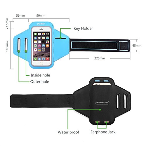 Ugreen Sport Bauchtasche Gürteltasche Hüfttasche Wasserdicht Sweatproof Multi-funktion Case Holder Kopfhöerer Für Smartphone Iphone - 9