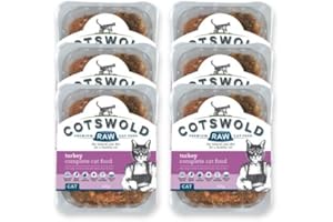 Cotswold RAW Complete Cat, Raw Cat Food, GWF Nutrition, Premium British Meat Raw Food for All Cats, Frozen Cat Meal, Turkey Mince – 6kg