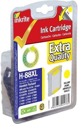Inkrite NG Ink Cartridges (HP 88) For HP Officejet Pro 550/5400/7x00/7x10/7x60/7x80 - C9393ae Yellow - IRHY88xl