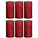 Produktbild bolsius 103667640341 'Fading' Stumpenkerze, 13 x 7 cm, rot (6 Stück)