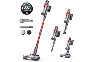 Honiture Aspirateur Balai sans Fil, 38000Pa/450W Aspirateur sans Fil, Batterie Amovible 55Mins, Écran LCD, Fonction Aromathérapie, S13 Aspirateur Balai pour Parquet, Moquettes, Poils d'animaux