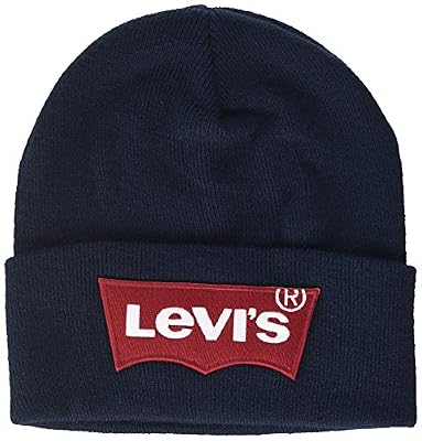 Levi's Oversized Batwing Beanie Bonnet, Bleu (Navy Blue 17), One Size Homme