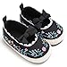 Produktbild Oyamihin Blumen-Muster-Kind weiche Soled Anti-Rutsch-Schuhe Baumwolle Schuhe Babys Mädchen Volltonfarbe Schuhe Prewalker Weiches Material - schwarz 13cm
