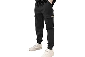 VUNCIO Pantalon Cargo Ado Garçon Taille élastique Large 8-15 Ans Pantalon Ample Enfant Garcon Hiver Pas Cher Confortable Casual Sport Jogging Streetwear Sweatpants