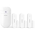 Wireless Door Open Sensor Alarm Chime, 400ft Operating Range 52 Chimes Volume with Mute Mode Led Indicators 1 Plug-in Receiver and 3 Magnetic Door Alarm Sensor for Home Store Office Security-White